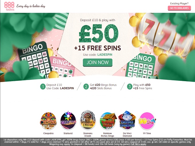 888 Ladies Bingo 888 Ladies Bingo Homepage