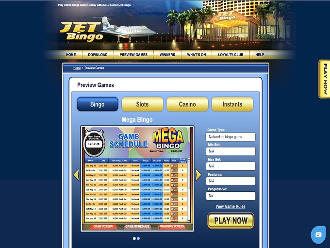 Jet Bingo Jet Bingo Lobby