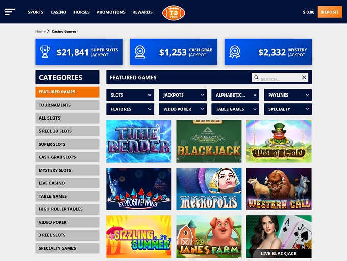 GTbets Casino 10.08.2021. lobby