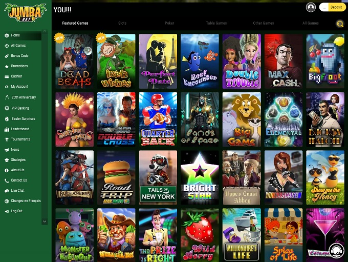 Jumba Bet Casino Nieuwe Lobby