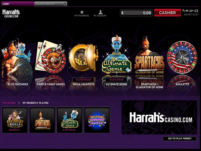 HarrahsCasino.com nieuwe lobby