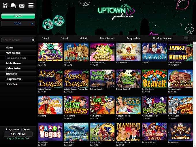 Uptown Pokies Casino Nieuwe Lobby