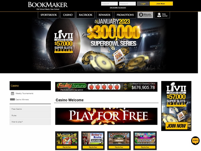 Bookmaker Casino 27.01.2023. HP