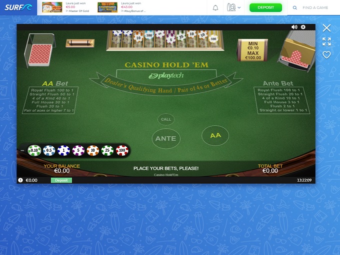 Surf Casino 26.05.2021. Spel 3