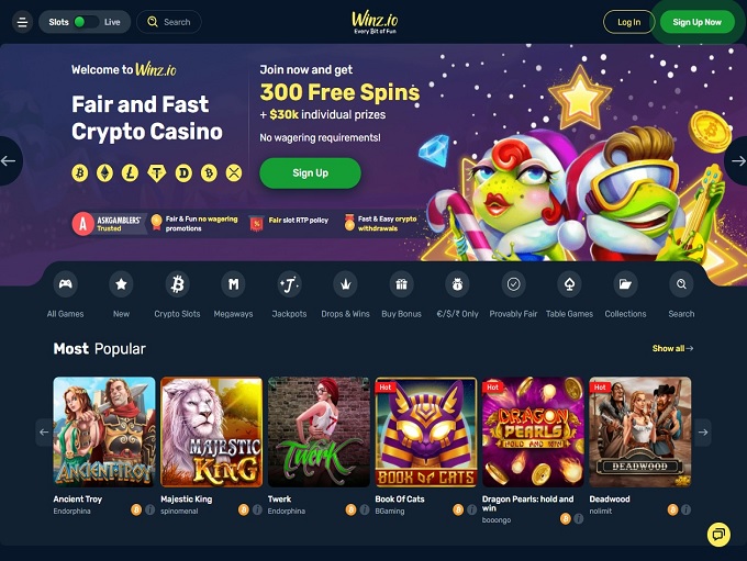 Winz Casino 01.03.2022. HP