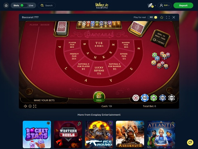 Winz Casino 02.12.2021. Spel 3