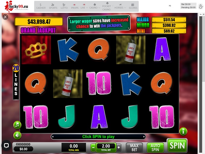 Lucky99 Casino 14.12.2021. Spel 2