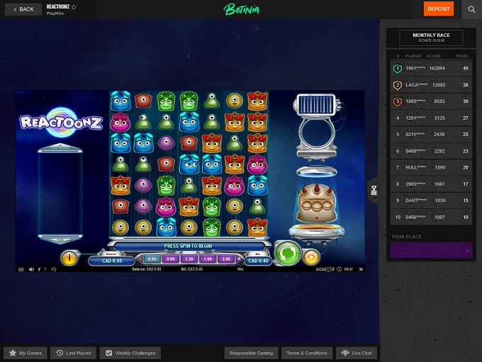 Betinia Casino Spel1