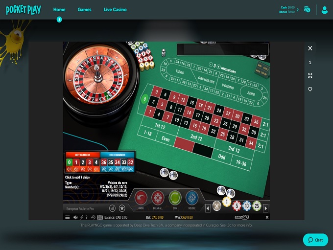 Pocketplay Casino Spel 3