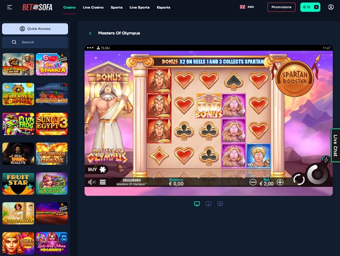 BetSofa Casino 25.01.2023. Spel1