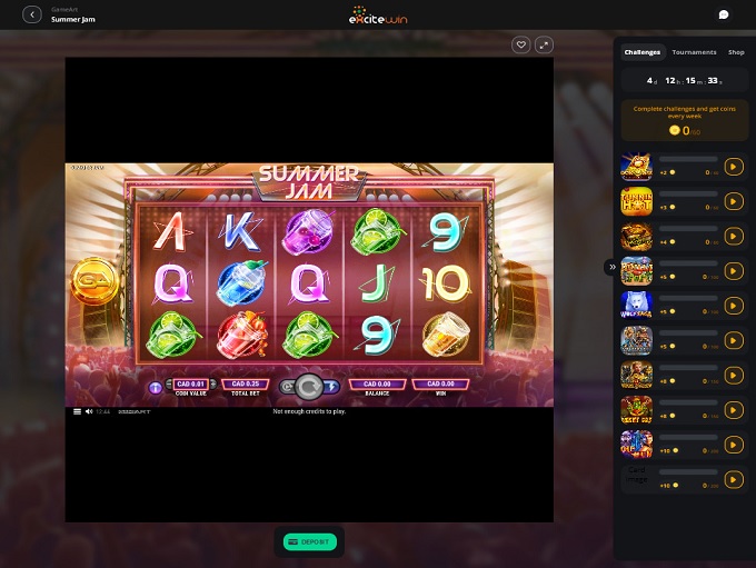 ExciteWin Casino 25.08.2021. Game2