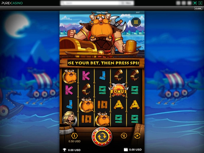 Pure Casino 29.08.2022. Spel1