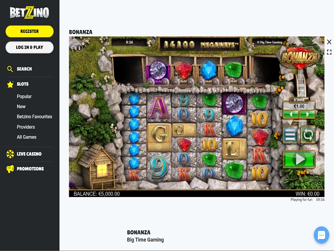 Betzino Casino 11.01.2023. Spel1