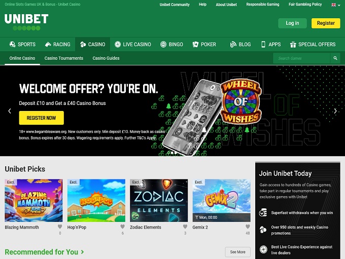 Unibet Casino 04.06.2021. HP