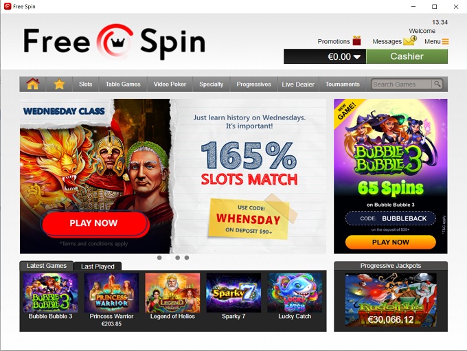 Gratis Spin Casino 20.10.2021. Lobby