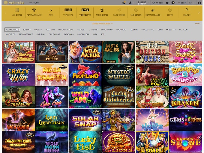 BetCruise Casino Nieuwe Lobby