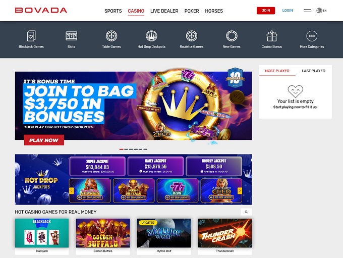 Bovada Casino 14.03.2023. HP