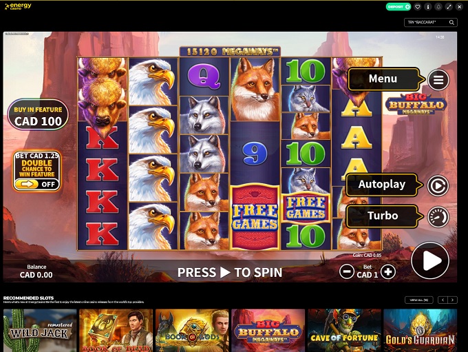 Energy Casino 01.09.2021. Spel1